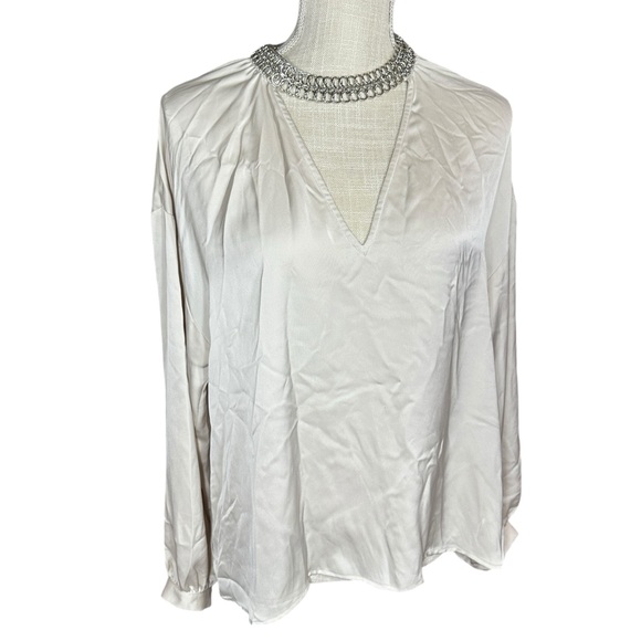 Ramy Brook Women's‎ Claire Long Sleeve Chain Detail Top - Picture 1 of 9
